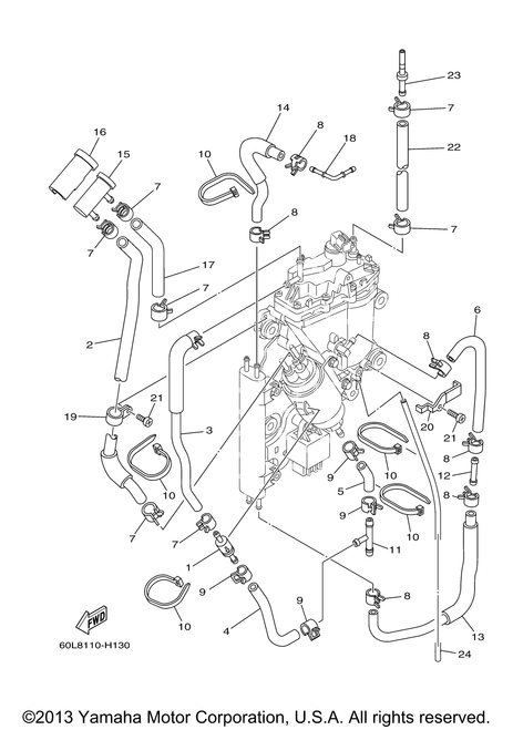 Yamaha Relief Valve Assembly | 69J-24460-00-00