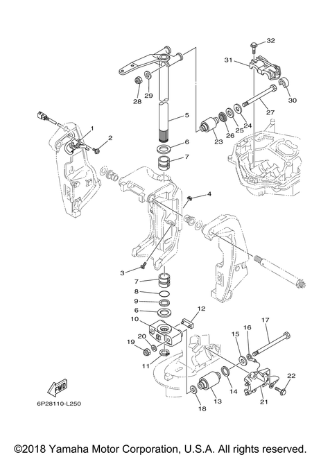Yamaha Mount Damper, Upper Side | 69J-44514-00-00