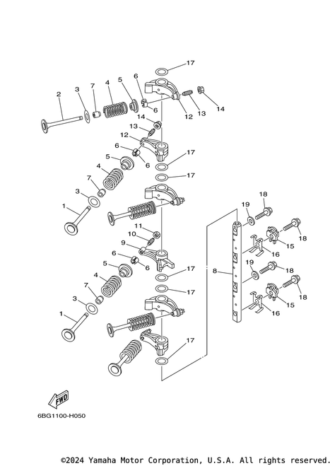 Yamaha Valve, Exhaust | 69W-12121-10-00
