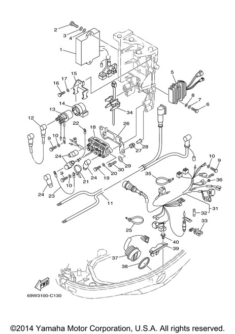 Yamaha Wire Harness Assembly | 69W-82590-00-00