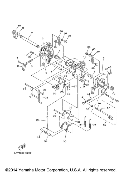 Yamaha Rod, Tilt Lock | 6AH-43616-00-00