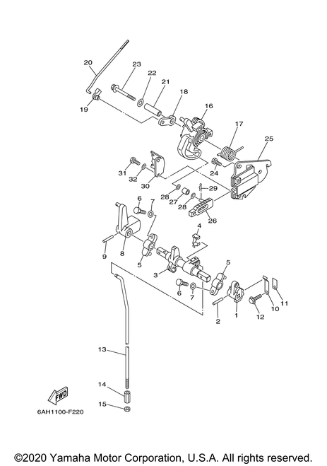 Yamaha Rod, Shift | 6AH-44143-00-00