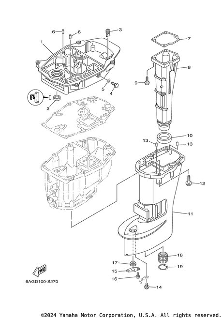 Yamaha Casing, Upper | 6AH-45111-00-8D