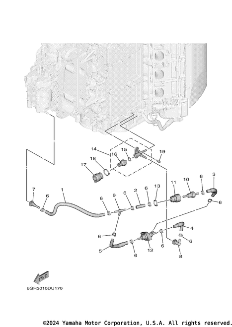 Yamaha Fuel Feed Assembly | 6GR-24408-01-00