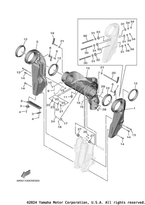 Yamaha Lever, Tilt Stop 2 | 6GR-43185-00-00