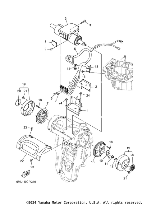 Yamaha Sbw Side Cover Assembly | 6GR-W436G-00-CE
