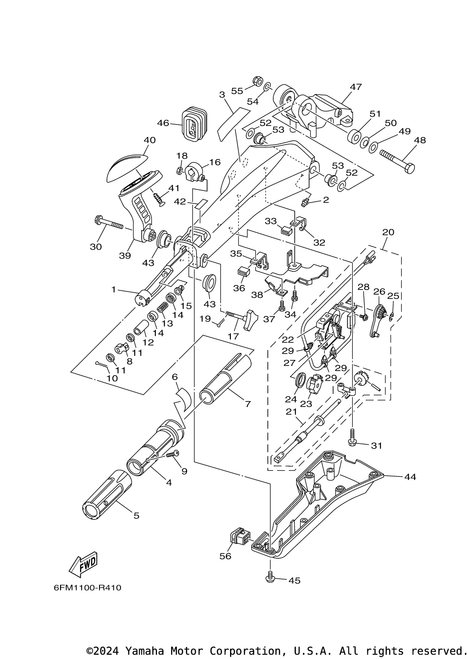 Yamaha Handle, Gear Shift | 6X4-44159-A0-8D
