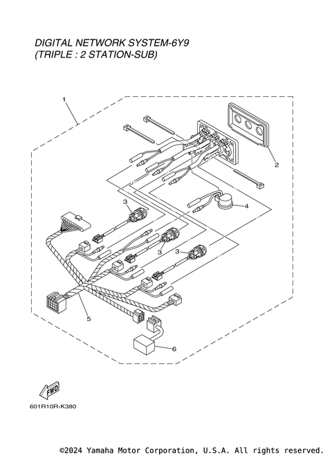 Yamaha Panel Switch Assembly | 6X6-82570-F0-00