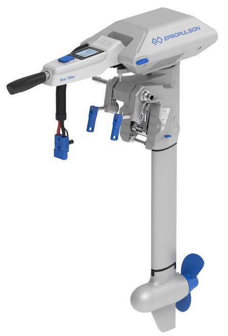 ePropulsion Electric Outboards | Navy 3.0 Evo Shortshaft w/ Side Mount Remote E80 Battery and Charger