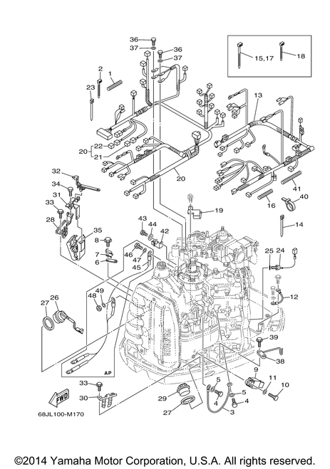 Yamaha Cover, Bottom | 68F-42723-10-8D