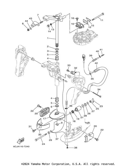 Yamaha Cover, Lower Mount | 67C-44553-00-8D
