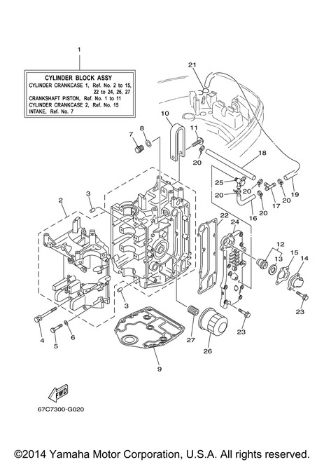 Yamaha Gasket, Cylinder | 67C-11351-01-00