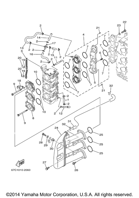 Yamaha Pipe, Fuel 3 | 67C-13973-00-00