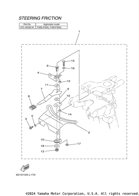 Yamaha Plate, Friction | 67C-42525-00-00