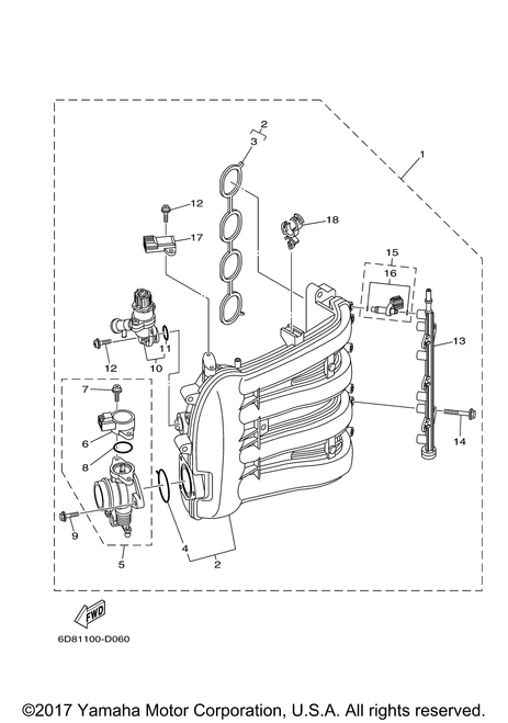 Yamaha Sensor Assembly | 68F-83688-00-00