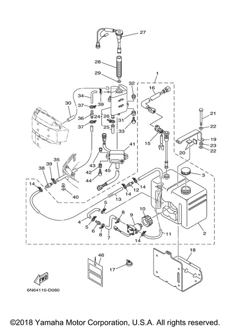 Yamaha Cap, Oil Tank | 6E5-13448-00-00