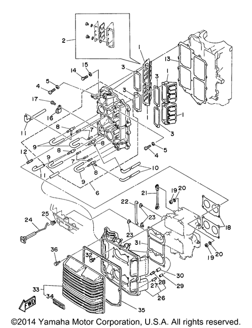 Yamaha Gasket | 6E5-14483-A1-00