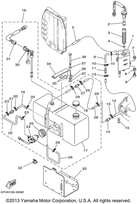 Yamaha Pipe, Oil | 6E5-24319-10-00