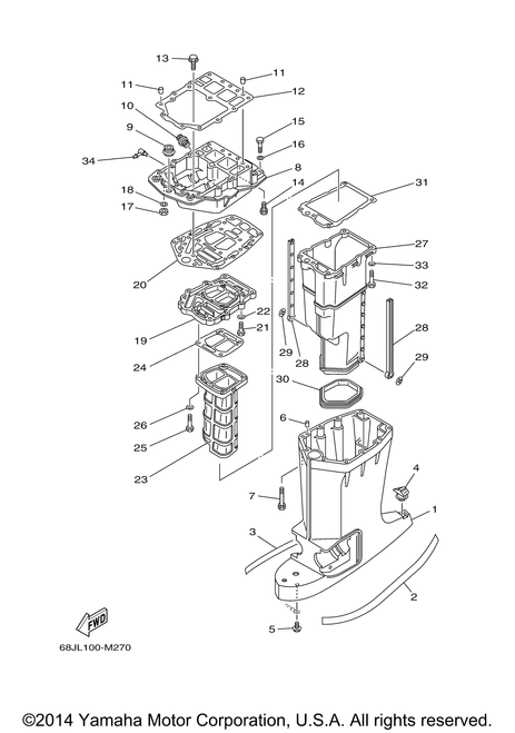 Yamaha Gasket, Exhaust Manifold | 6E5-41135-A0-00
