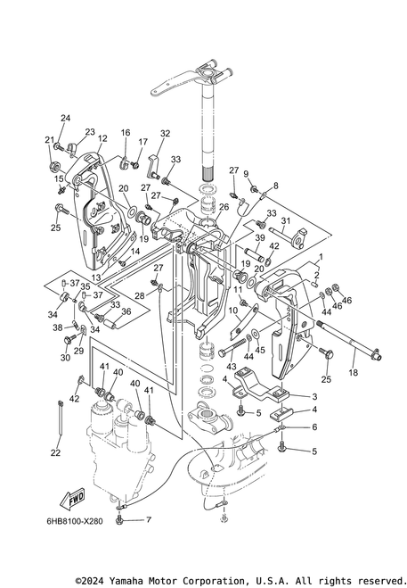 Yamaha Pin, Upper Shock Mount | 6E5-43126-10-00