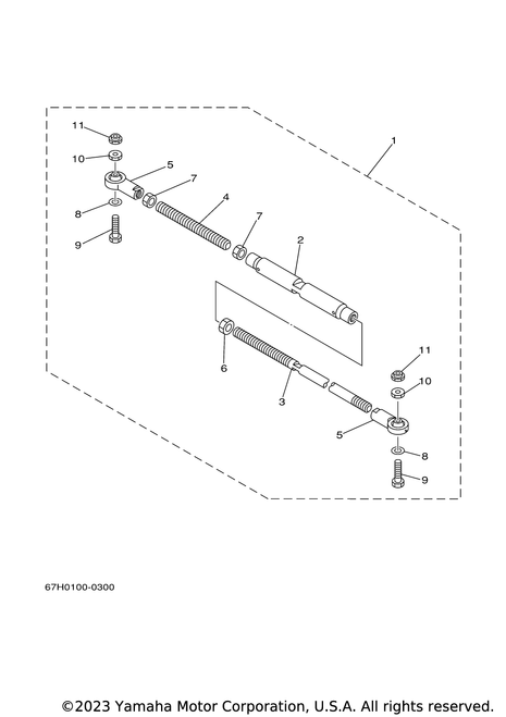 Yamaha Tie Bar Kit | 6E5-61301-01-00