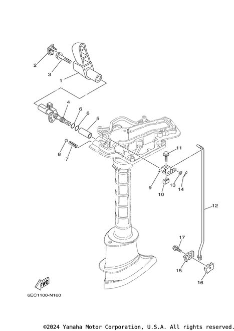 Yamaha Rod, Shift | 6EE-G4143-00-00