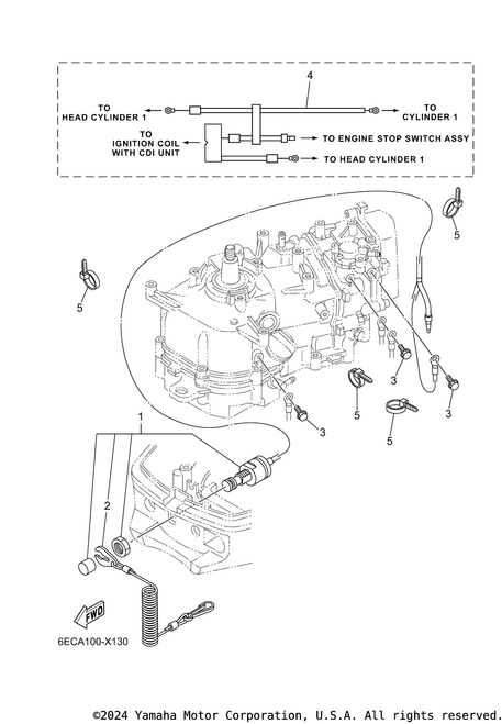 Yamaha Engine Stop Switch | 6EE-H2575-02-00