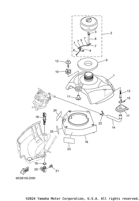 Yamaha Pipe, Fuel 1 | 6EG-24311-10-00