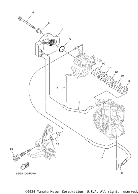 Yamaha Manifold, Intake 1 | 6EG-E3641-00-00