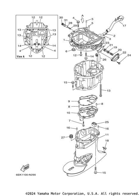 Yamaha Gasket, Exhaust Manifold | 6EK-41134-00-00