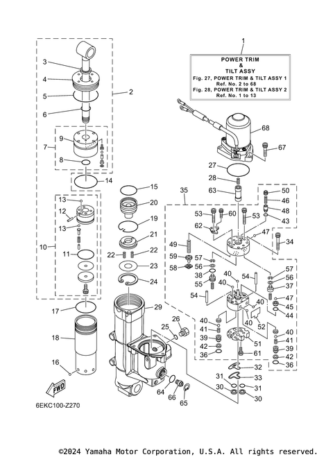 Yamaha Cylinder End Sub Assembly | 6EK-4380R-00-00