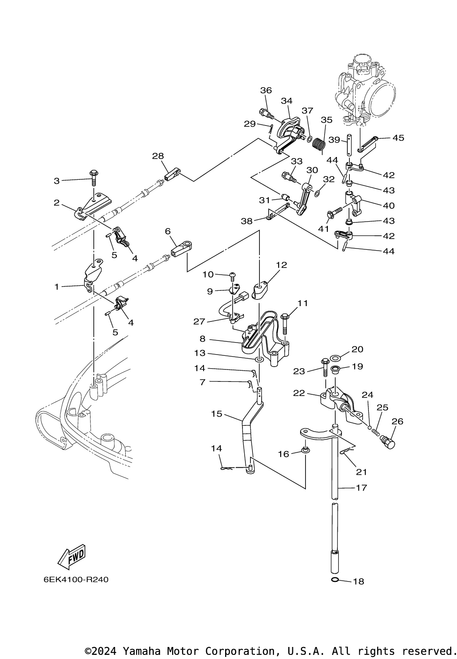 Yamaha Handle Gear Shift Assembly | 6EK-44120-01-00