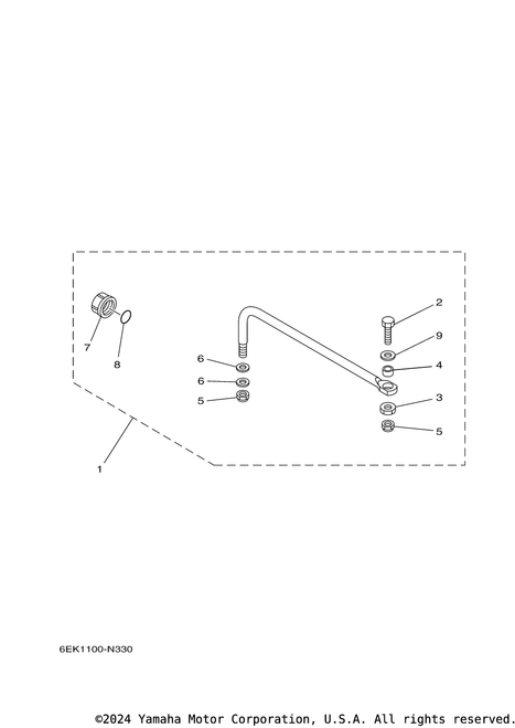 Yamaha Steering Guide Attachment Kit | 6EK-61350-00-00