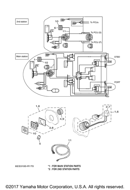 Yamaha Eks Harness For Twin | 6ES-8258A-40-00
