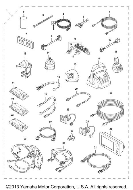 Yamaha Eks Harness For Triple | 6ES-8258A-50-00