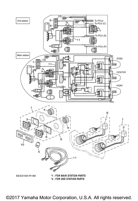 Yamaha Eks Harness For Triple | 6ES-8258A-51-00