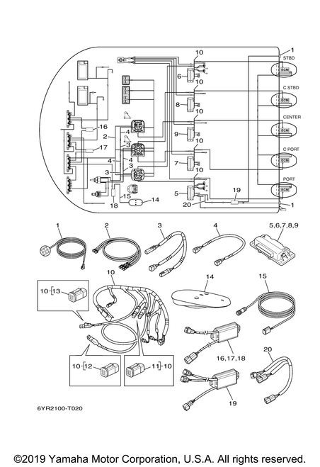 Yamaha Resistor Harness | 6ES-82718-00-00
