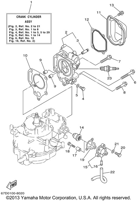Yamaha Gasket Head Cover | 68D-E1193-A0-00