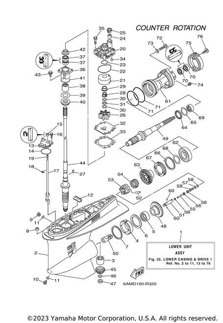 Yamaha Washer, Claw | 61B-45383-00-00