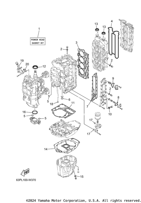Yamaha Gasket, Cylinder Head 1 | 63P-11181-00-00