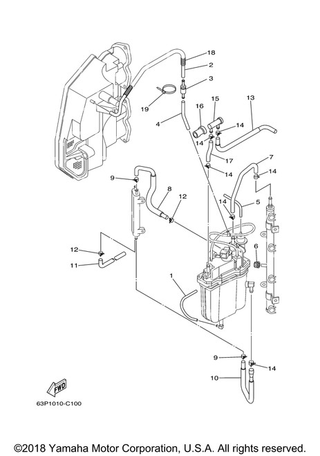 Yamaha Hose, Vacuum Sensing 3 | 63P-13532-00-00