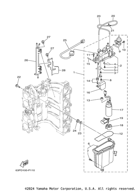 Yamaha Plug, Drain | 63P-14191-00-00