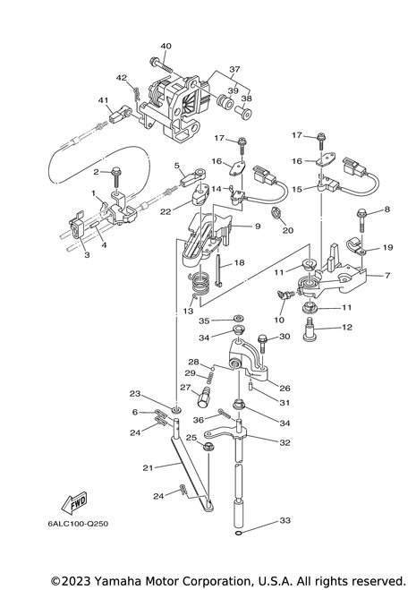 Yamaha Clamp, Cable 1 | 63P-48538-00-00