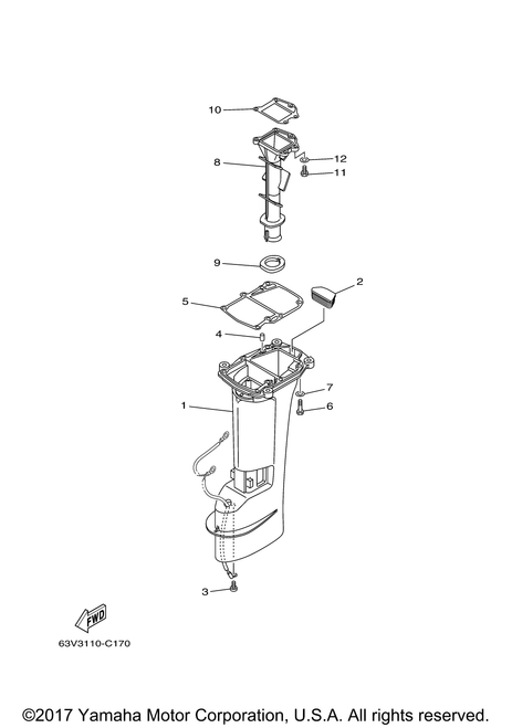 Yamaha Gasket, Exhaust Manifold 1 | 63V-41133-A1-00