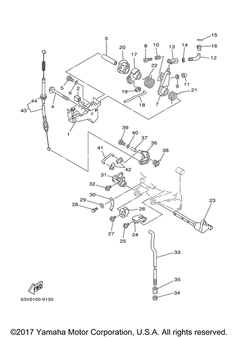 Yamaha Bushing, Shift Rod Lever | 63V-44122-01-00