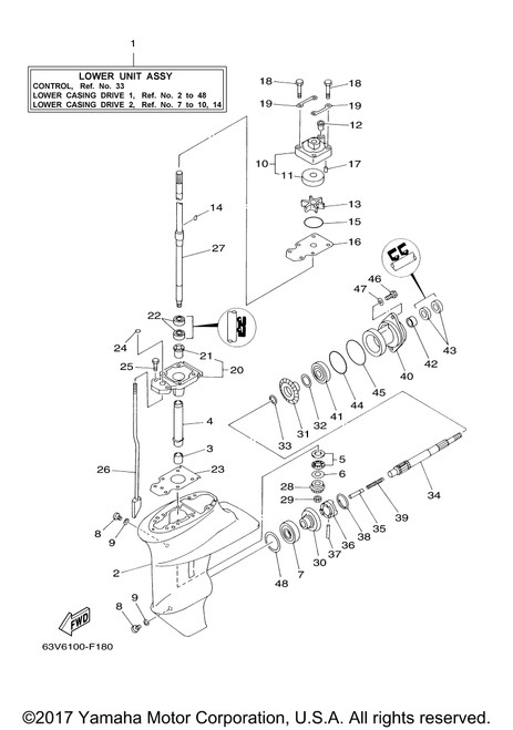 Yamaha Packing, Lower Casing | 63V-45315-A0-00