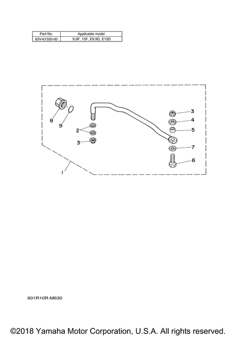 Yamaha Steering Guide Attachment Kit | 63V-61350-00-00