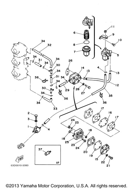 Yamaha Gasket, Body | 648-24434-01-00