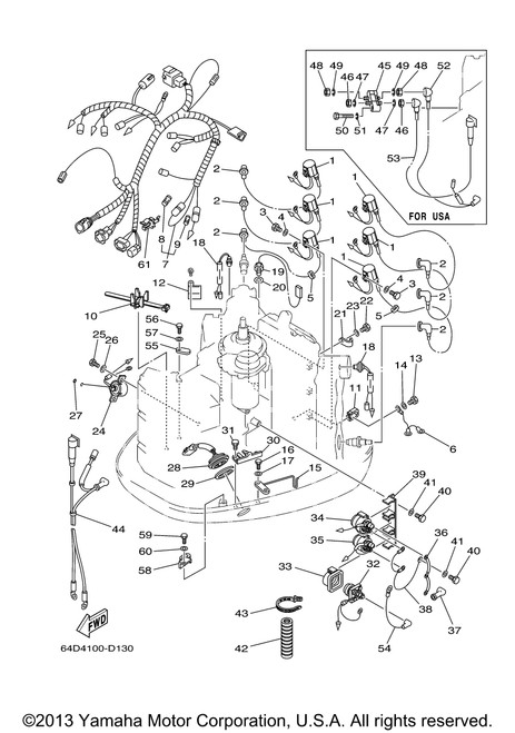 Yamaha Wire, Minus Lead | 64D-82116-00-00