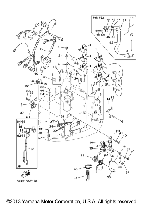 Yamaha Wire Harness Assembly | 64D-82590-20-00